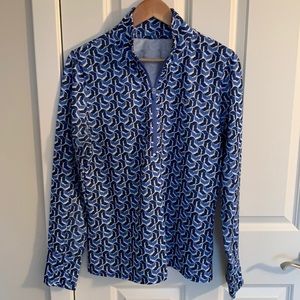 Blue patterned Vineyard Vines 1/2-zip pullover